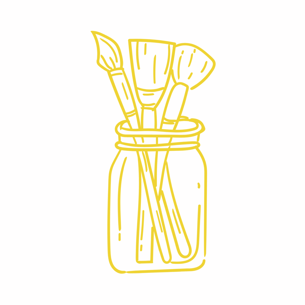 yellow paintbrush graphic