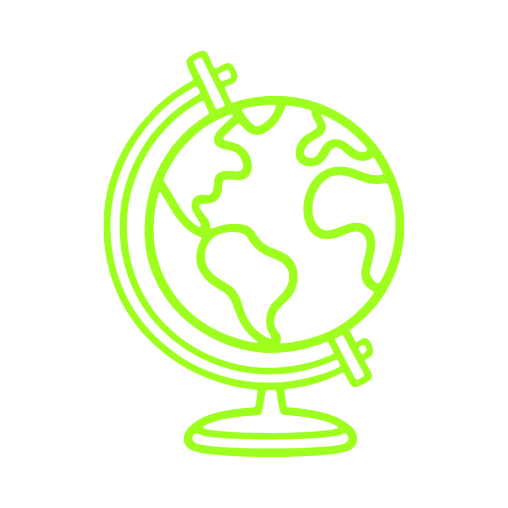 green globe graphic